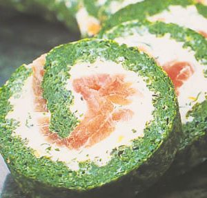Smoked Salmon Spinach Roll