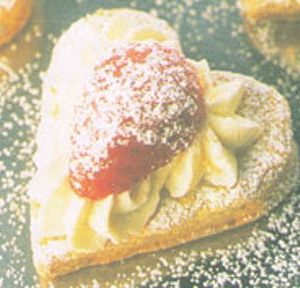 Heart Scones with Strawberry