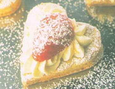 Heart Scones with Strawberry