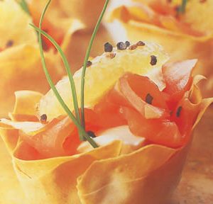 Filotorteletts with Salmon Pepper Lime